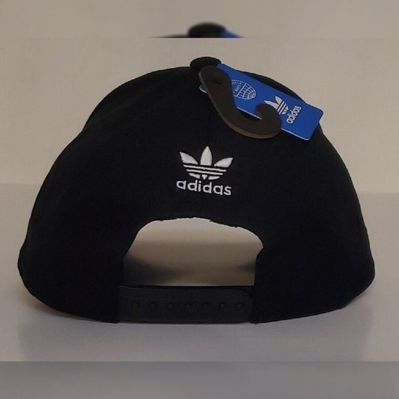 ADIDAS ORIGINALS SNAPBACK HAT MEN'S ADJUSTABLE EMBROIDERED WHITE LOGO BLACK OS - Picture 7 of 10